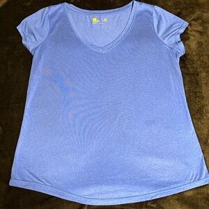 Version Blue V-Neck Women's Athletic Top SZ L